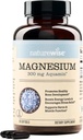 NatureWise High Absorption Marine Magnesium Supplement 300mg - naturligt Sourced Magnesium fra Seawater - Non- GMO, USA Fremstillet - 90 Softgels [1-måned Tilgang]