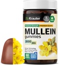 BIO KRAUTER Mullein Gummies for Lungs 2000 mg - 60 Chews - Lung Detox Supplement - Mullein Leaf Gummies - Vegan, Liivate-vapaa