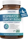 Respiratorisk Lung Health Supplement - styrkende Lung Support Supplement bidrar til å støtte Clear Airways Mucus fjerning og sesongmessig eller år rundt detox - Vegan Herbal Non-GMO Formula (4 måneders forsyning)