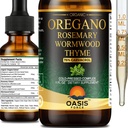Organic Oil of Oregano Liquid Drops with 75% High Carvacrol – Wild Mediterranean Oregano Herbal Supplement for Immune & Digestive Health, Vegan, Sugar-Free, Alcohol-Free, Non-GMO, 1 FL OZ