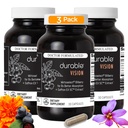 Durable Vision – Saffron, Bilberry, Lutein & Zeaxanthin – Supports Blue Light Protection, Eye Strain, Vision Clarity & Macular Health – Doctor Formulated, Vegan, Made in USA (90 Capsules)