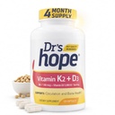 Vitamin K2 (MK-7) 100 mcg & Vitamin D3 125 mg (5000 IU) Supplement - Advanced Bone & Immune Support Formula - May Help to Promote Calcium Absorption and Circulation - 120 Capsules