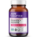 New Chapter Daily Dual Biotic Probiotic and Prebiotic, 60 Count | DNA-Tested Probiotic and Prebiotic for Digestion and Microbiome Health, 100% Vegan, Soy Free and Non-GMO