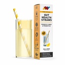 Whitney Johns Gut Straws with Probiotics for Digestive Health – 60 Billion CFUs – Supports Gut Health & Nutrient Absorption – Fiber Infused Drinking Straws with Prebiotics, Lemon Flavor, 14 Count