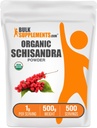 BulkSupplement.com Organic Schisadra Fredia - Organidic Suppplement, จาก Schisadra Berry - Gluten Free - 1g ต่อการให้บริการ, 500g (1.1 ปอนด์) (Pack of 1).