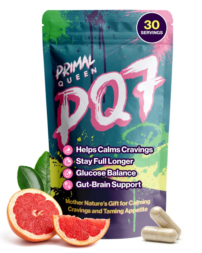 Primal Queen PQ7 Appetite Control Supplement for Women – Supports Cravings, Hunger & Fullness Signals – Stimulant-Free Formula with Clinically Studied Ingredients – 60 Capsules