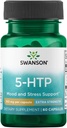 Swanson Ultra 5-HTP Extra Strength 100 mg, 60 Capsules | Extracted from Griffonia Seeds to Support Serotonin Production and Overall Wellness in Easy-to-Swallow Capsules