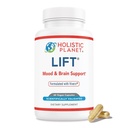 Lift - Brain Support Supplement, Mood Support, Cognitive Support Nootropic, Memory, Focus, Clarity, Stress Relief - Magnesium, Ashwagandha, HTP-5, GABA & L-Glutamine, 60 Capsules