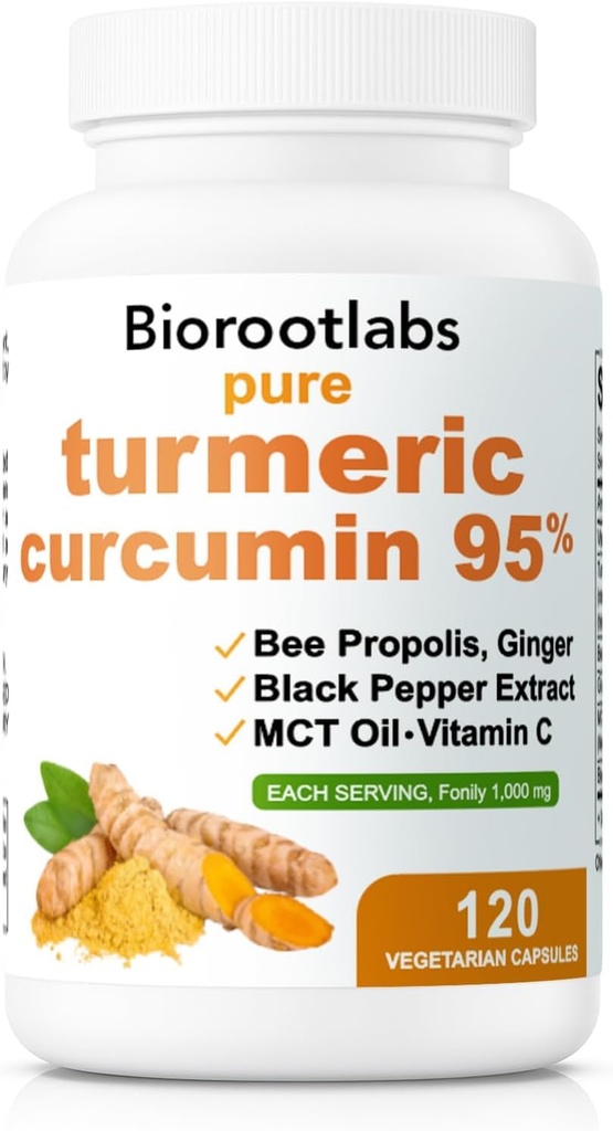 Biorootlabs Turmeric Curcumin Supplement 1000mg, Biorootlabs Pure Turmeric Curcumin 95, 6-in-1 Turmeric Curcumin Curcumin Capsules(1)