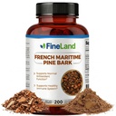 FineLand French Maritime Pine Bark 30:1 Extract Max Strength, 450 mg Per Serving, Antioxidant, 200 Veggie Caps of Pine Bark Supplement for 200 Days, 100% Natural