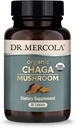 Dr. Mercola Organic Chaga Mushroom, 30 serveringer (30 tabletter), Dietary Supplement, Støtter Sunn Immune funksjon, Ikke-GMO, sertifisert USDA Organic, NSF innhold sertifisert