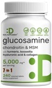 Glucosamine Chondroitin & MSM Complex, Joint Support*, 240 Bisected Tablets | 7-in-1 with Turmeric, Boswellia, Hyaluronic Acid & Collagen | Joint Supplement for Men & Women* | Non-GMO, Gluten Free