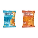 Quest Protein Chips Bundle - Cheddar & Sour Cream (Pack of 12) and Nacho Cheese Tortilla Style (Pack of 12)