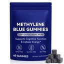 Methylene Blue Gummies 60 Count - 5mg of Methylene Blue Per Gummy, 99.9% Pure - Supports Cognitive Function, Mental Focus & Cellular Energy - Antioxidant Support, Vegan, Non GMO