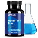 USP Grade Methylene Blue 15mg Capsules with NAC 300mg, PQQ, ALA - 99% Purity Nootropic Complex for Mitochondrial Energy, Focus, Memory & Brain Health - Made in USA, 60 Count