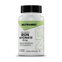 Nutrabio Iron Glycinate 25mg -Gentle Iron Supplement for Women and Men- Ferrous Bisglycinate Chelate- 60 Capsules
