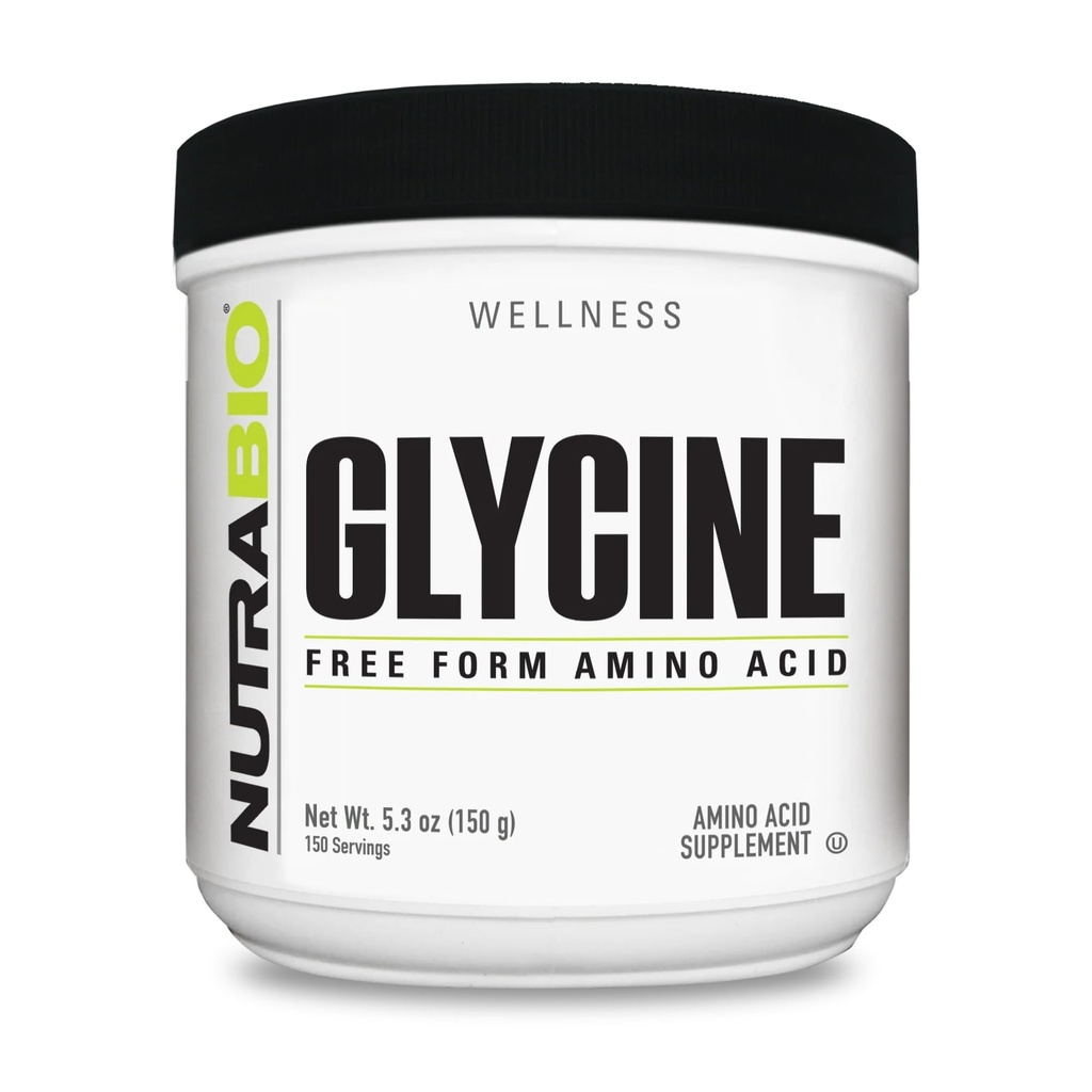 NutraBio Glycine Powder - Glycine Supplement- Free Form Amino Acid Supplement - 1000mg Serving - 150g, 150 Servings