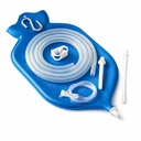 HealthAndYoga™ NaturoFloPlus Enema Bag Kit - 4 Quart for Deep Enemas - Open Fountain Top for Easy Cleaning and Hygiene - Fleet Enema, Coffee Enema and Anal Douche - Blue