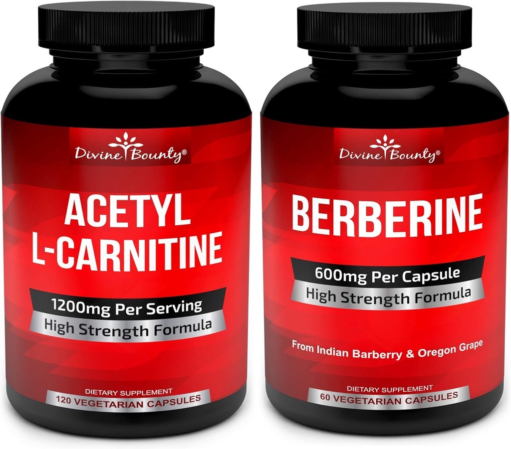 Divine Bounty Acetil L-Carnitina & Berberine Complex Bundle