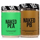 NAKED Pea Protein Isolate (15 Servings) PB Powdered Peanut Butter 1.5LB (45 Servings) – Plant-Based; Vegan; Bulk; Non-GMO; Gluten Free; Soy Free
