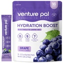 Venture Pal Sugar Free Electrolyte Powder Packets - Liquid Daily IV Drink Mix for Rapid Hydration & Party Recovery | 5 Vitamine & 7 Elektrolyte| Keto Friendly | Non-GMO | Certified Vegan | 16 Sticks