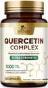 Quercetin Dihydrate 1000mg per Serving - Premium Plant-Based Bioflavonoids - Extra Strength Antioxidant Immune & Respiratory Health Support - High Absorption Quercetin Dihydrate - 120 Veggie Capsules