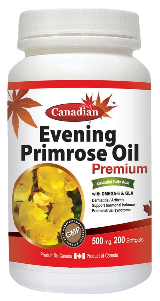Nutridom Evening Primrose Oil Omega-6 & GLA 500mg 200Softgels