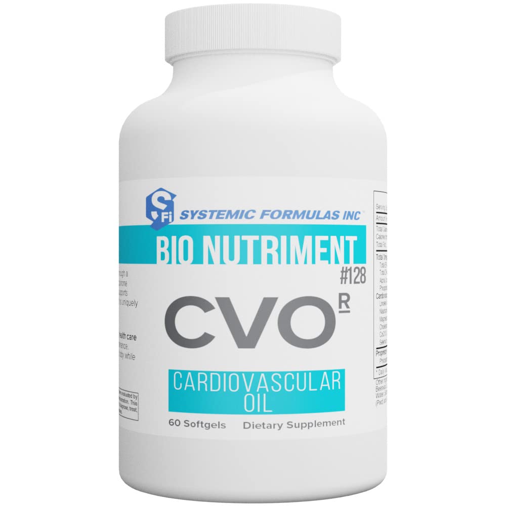 Systemic Formulas 128 CVO-R Cardiovascular Oil, 60 Softgels. Coenzyme Q10 + Krill Oil + Triglyceride Fish Oil + phytosterols. Excellent Source of EPA and DHA.