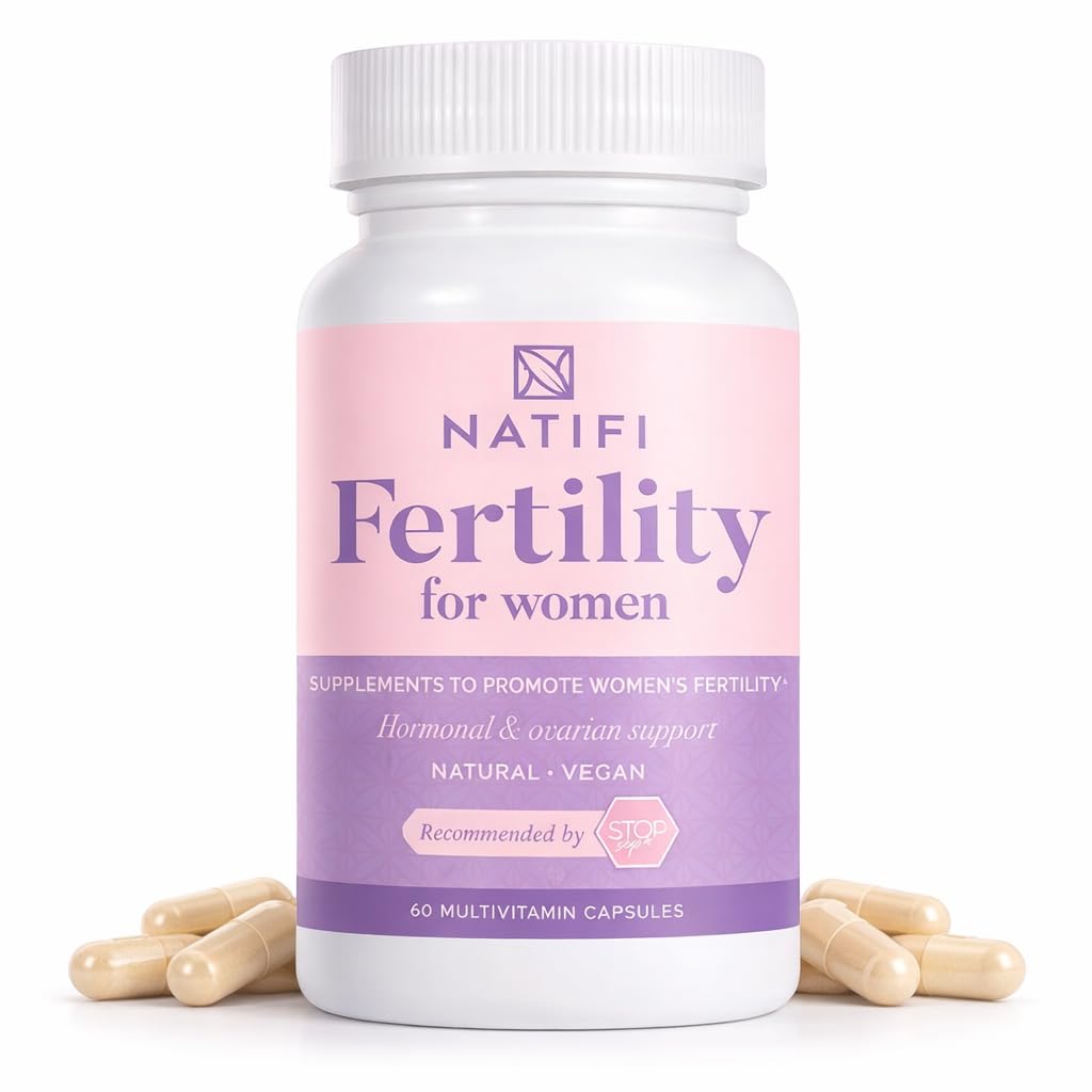 Natifi Conception Fertility Prenatal Vitamins Regulate Cycles, Balance Hormones, Aid Ovulation. Conception Multivitamin for Women. Healthier Pregnancy -60 Capsules- Folic Acid, Myo Inositol, Vitex.