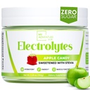 Zero Sugar - Apple Candy Electrolytes Powder - 새로 고침 Hydration - 모든 천연 성분이있는 카페인 무료 에너지 - Vegan, Keto 및 Paleo - Sugar Free Electrolytes Drink Mix - 30 서빙
