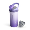 Ideus 24 oz Stainless Steel Shaker Bottle, Insulated Leakproof with Silent Mixing Grate for Protein Mixes, BPA-Free, Light Purple