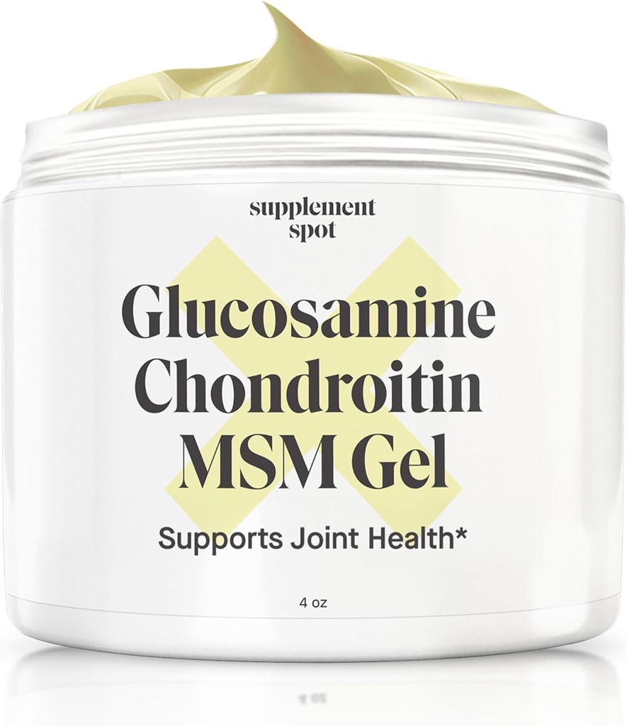 Gliukozaminas Chondroitin MSM gelis (4 oz) - su gliukozamino, Chondroitinas, MSM & Bromelainas remti bendrą sveikatos- moterims ir vyrams (90 dienų tiekimo)