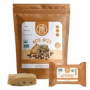 BHU Keto Bites - 1g Net Carb, 1g Sugar - Organic Keto Snack made with Clean, Gluten Free Ingredients - 6 Individually Wrapped Snacks per Bag (Peanut Butter Chocolate Chip Cookie Dough)
