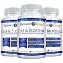 Research Verified Gas and Bloating - Relax Intestinal Muscles, Eliminate Gas Buildup - Artichoke Powder, Ginger, Peppermint Leaf Powder - 180 Capsules - Vegan
