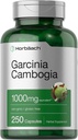 Horbaach Garcinia Cambogia 추출물 알약 | 1000mg | 250 캡슐 | 초본 추출물 보충교재 | Non-GMO, 글루텐 무료