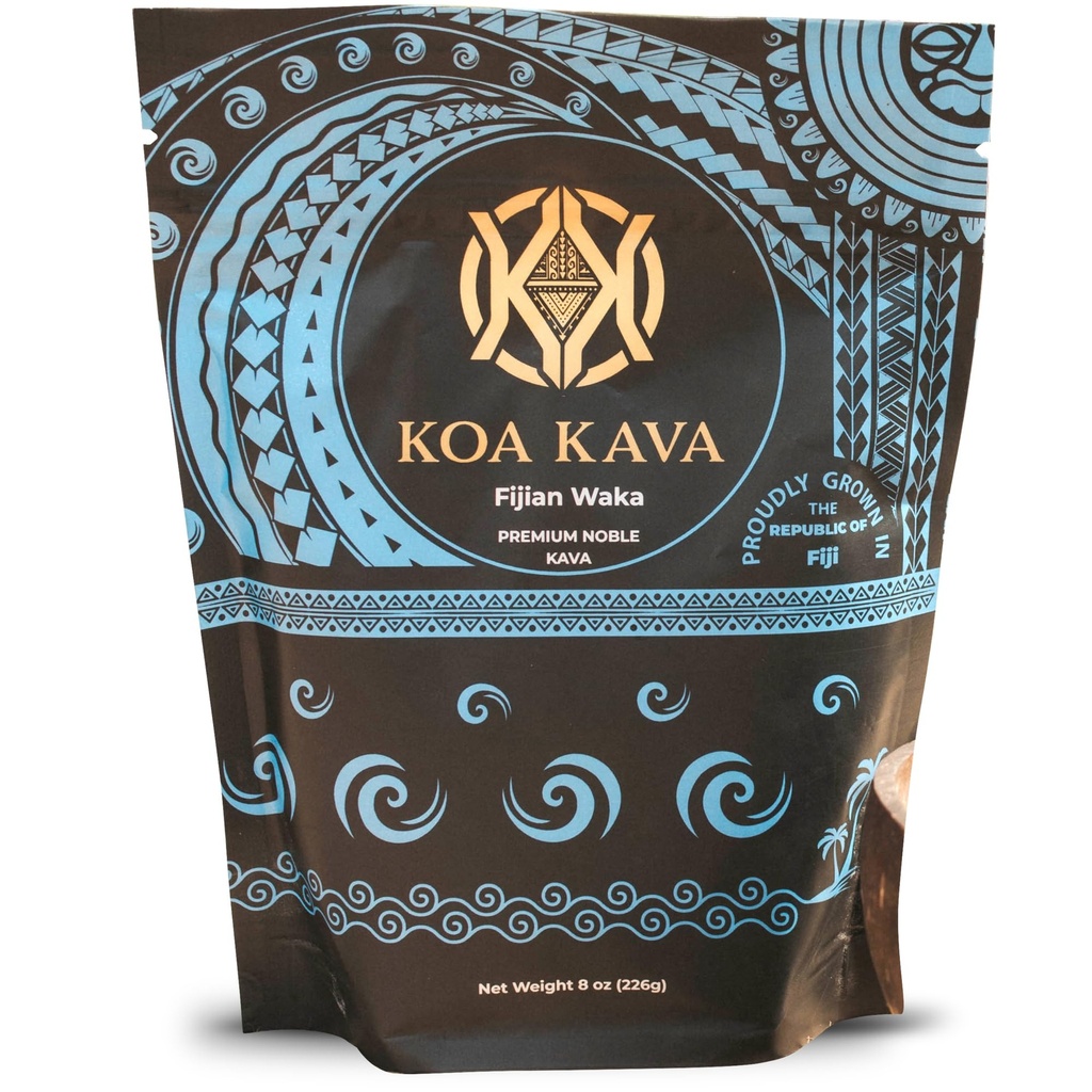 Koa Kava Fiji Premium Noble Waka Tea - Made From Lateral Root in Savusavu, Fiji. 8 oz Powder