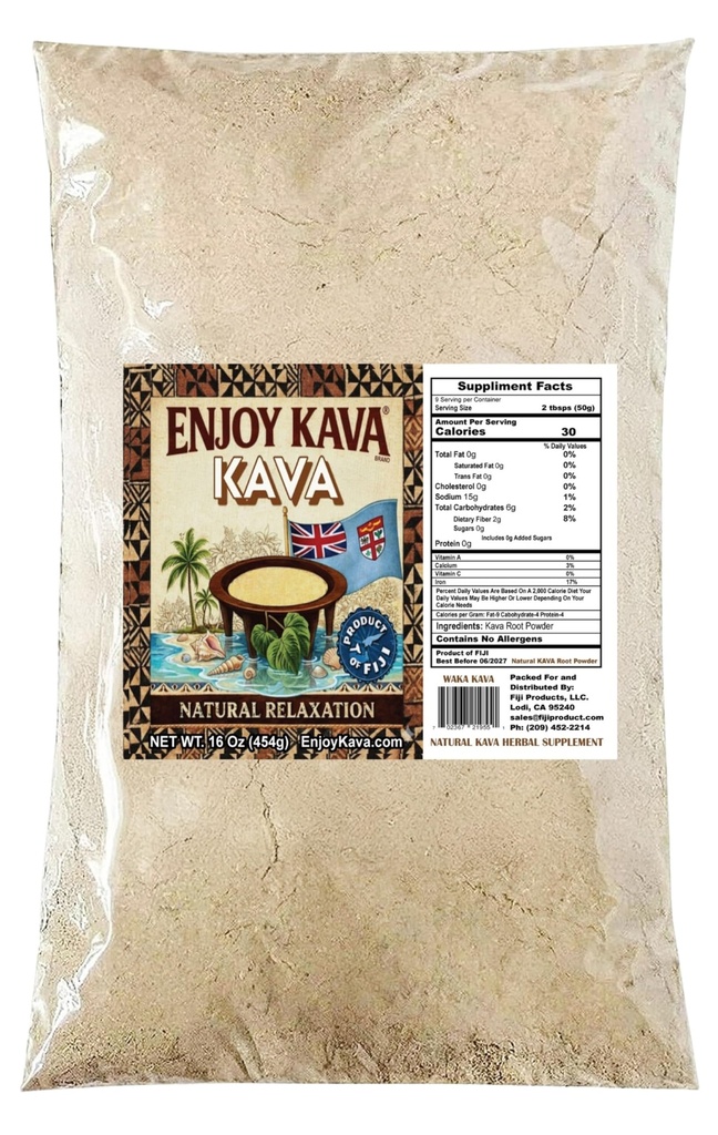 New! KAVA Waka 16 Oz (454g Bag) Happiness Kava Drink