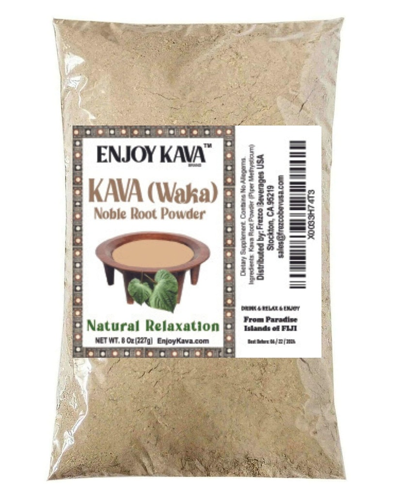 Enjoy Kava™ Pure Noble Kava Kava Root Powder (Pack of 1 x 1/2 Lb) Relaxation of Mind & Body | BulkKava.com