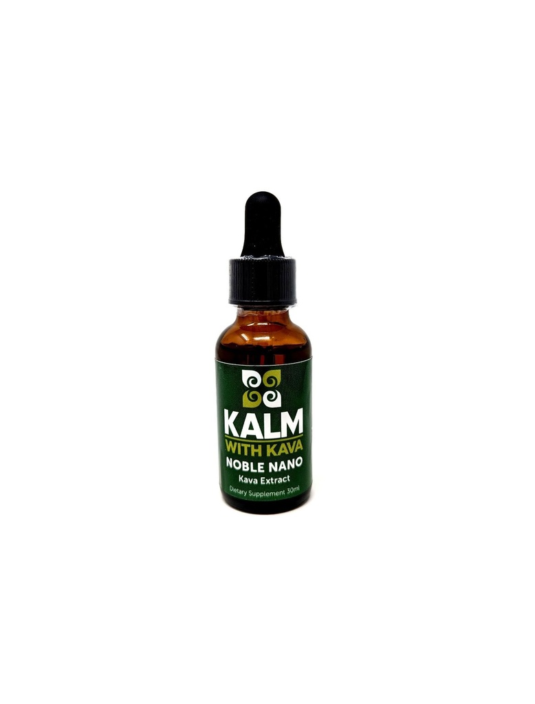 KALM with Kava Coconut Oil NobleNanoTM Kava Extract, Water Soluble, Sugar Free, Herbal Supplement, Liquid Form - 30ml, 1 Serving