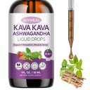 9-in-1 Kava Kava Liquid Drops, 2Pack Kava Root Liquid Extract Supplement with Ashwagandha, Lemon Balm, Valerian Root, Magnesium for Relaxation, Cognitive Support, Sugar Free, Vegan, 1 Fl Oz