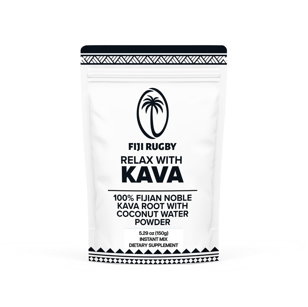 Taki Mai Fiji Rugby Kava and Coconut Water Root Powder 150g – Authentic Traditional, 100% Pure Noble Kava