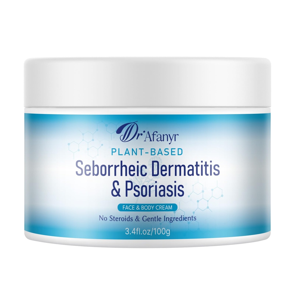 Seborrheic Dermatitis Psoriasis Care Cream - Dry Scalp Face & Body Moisturizer with Anti Itch & Dandruff Relief, Daily Soothing Skin Care for Men & Women