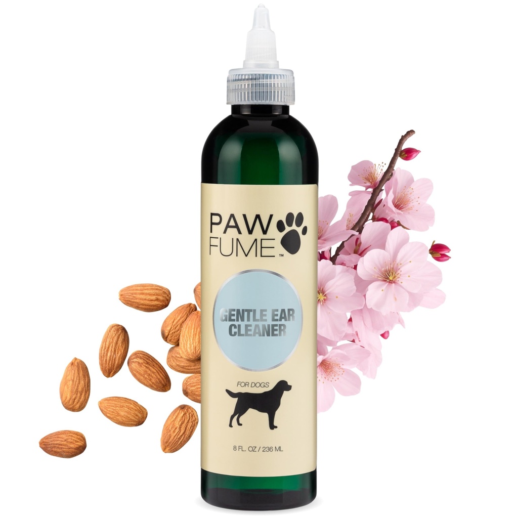 PawFume Dog Ear Cleaner Solution, 1-Pack – Soothe Itchy Ears Instantly – with St. John’s Wort & Almond Extracts, Vet-Certified Formula, Alcohol-Free & Sulfate-Free – Dog Ear Wash for All Breeds