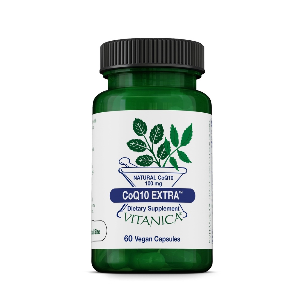 Vitanica Coq10 Extra, Natural CoQ10, 100mg, Non-GMO, Vegan, 60 Capsules