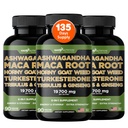 Gade Nutrition Ashwagandha with Maca Root, Horny Goat Weed, Turkesterone Supplement, Tribulus Terrestris, Panax Ginseng | Made in USA | Pack of 3