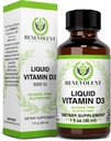Benevolent Nourishment Vitamin D3 Drops 5000 IU - Potent & Effective 1000 IU per Drop - Fast Absorbing Liquid Dietary Supplement - 100% Alcohol & Gluten Free