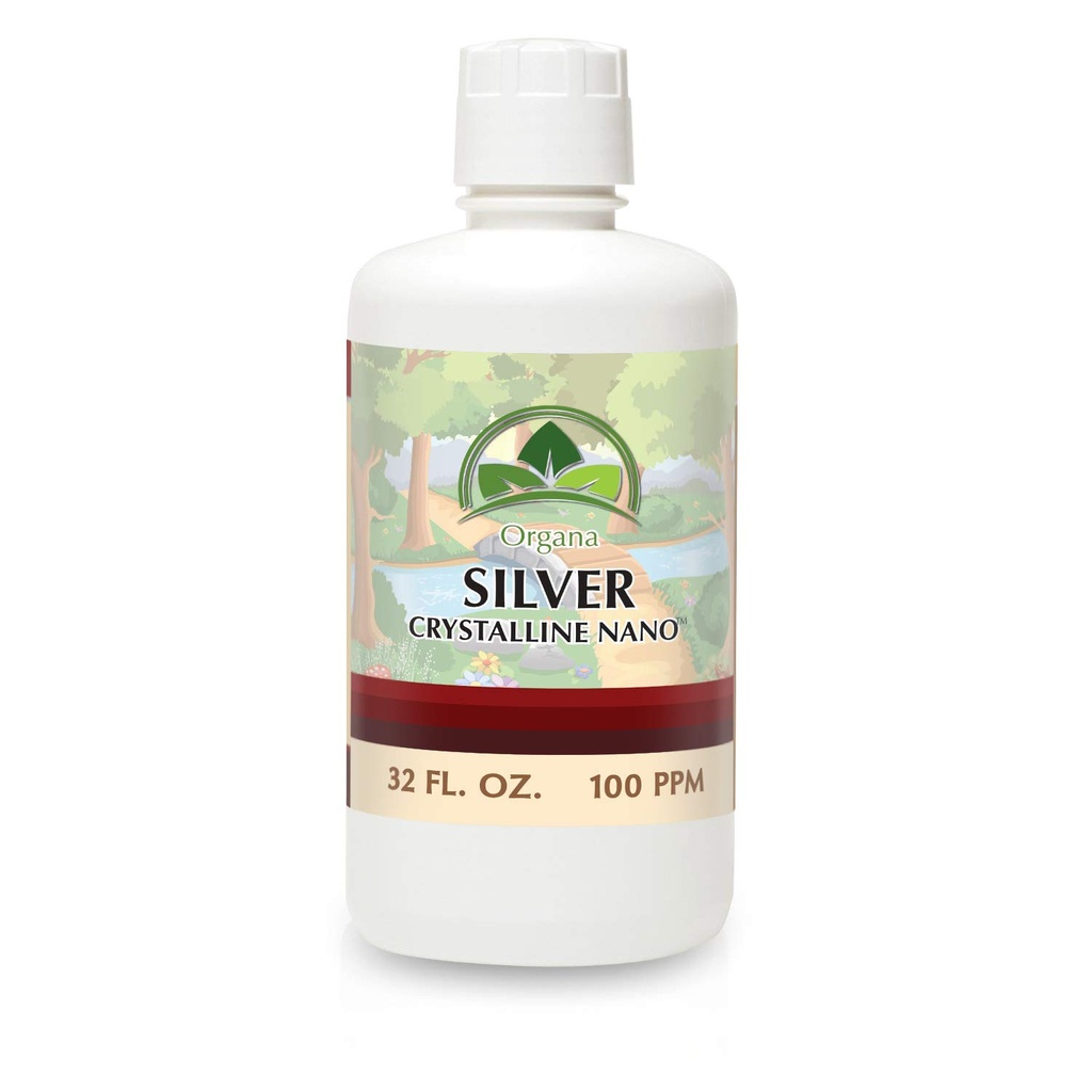 Organa Crystalline Nano Colloidal Silver - 100 PPM - 32 oz Bottle