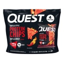 Quest Nutrition Tortilla Style Protein Chips, Hot & Spicy, 19g of Protein, 4g Net Carbs, High Protein, Gluten Free, 1.1 Ounce, 4 count