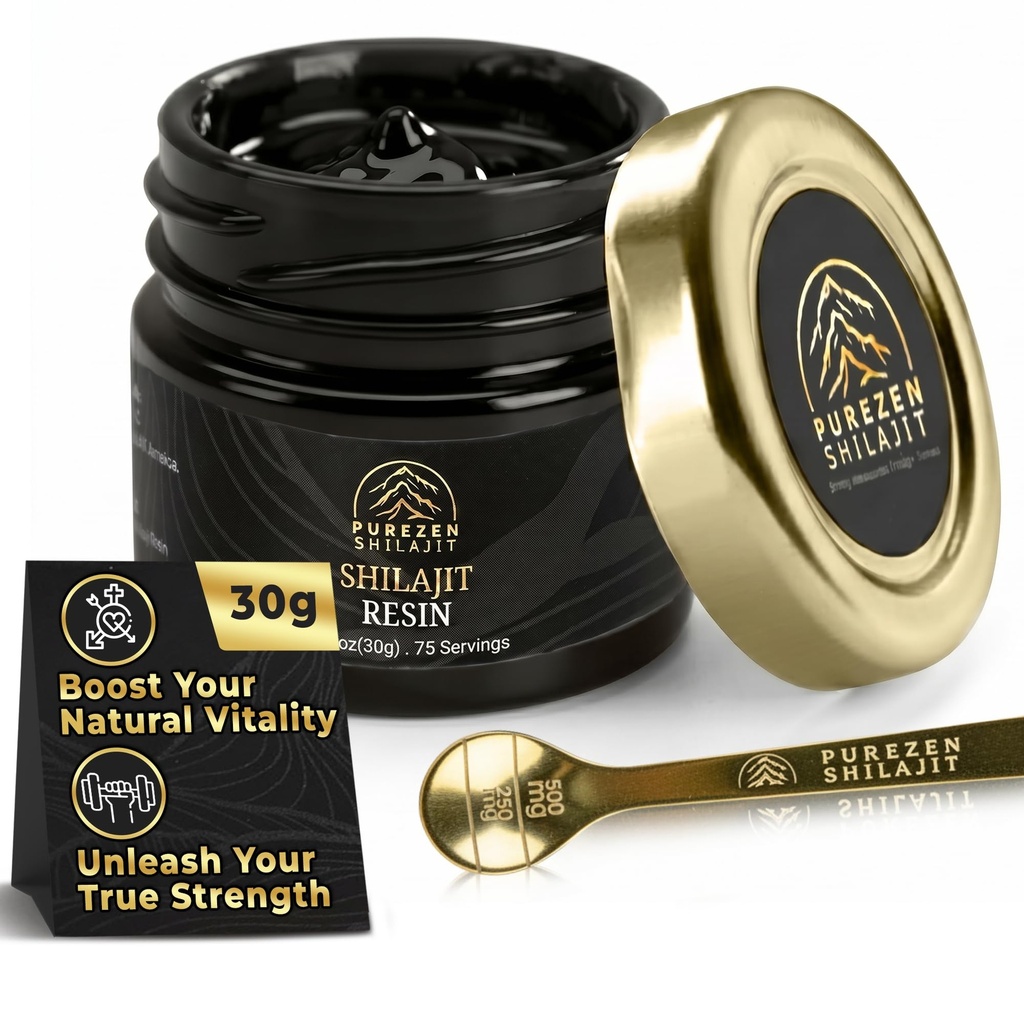 Pure Himalayan Shilajit Resin (30g) | 75%+ Fulvic Acid, 85+ Trace Minerals from 17,000 ft Himalayas – Natural Energy, Stamina & Muscle Support for Men & Women, Lab-Tested.