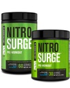 Jacked Factory NITROSURGE Pre Workout Supplement - Energy Booster, Instant Strength Gains, Clear Focus & Intense Pumps - NO Booster & Powerful Preworkout Energy Powder - 90 Servings, Blue Raspberry